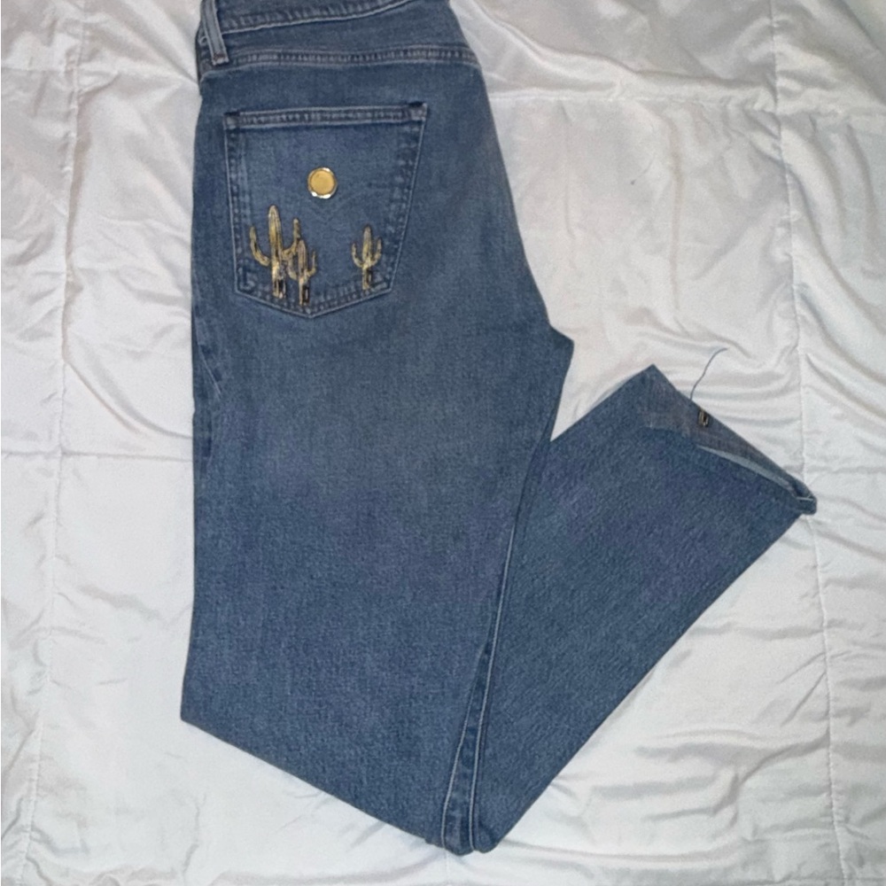 Levi's Men's Blue Jeans with Cactus painting - Picture 3 of 5